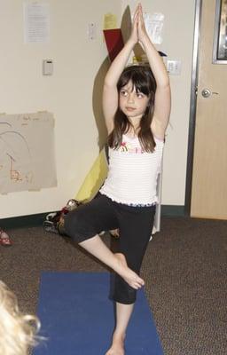 YogaKids at TLC helps the kids find balance.