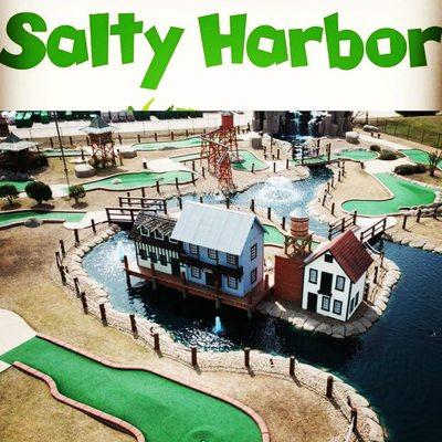 Aerial view of Salty Harbor Mini Golf