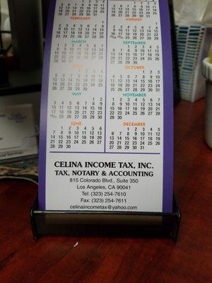 Celina Income Tax