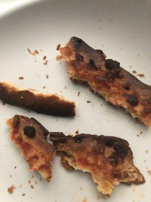 Burnt pizza