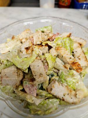 Grilled chicken Caesar salad