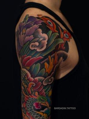 Japanese tattoo. Japanese Sleeve. Koi Tattoo