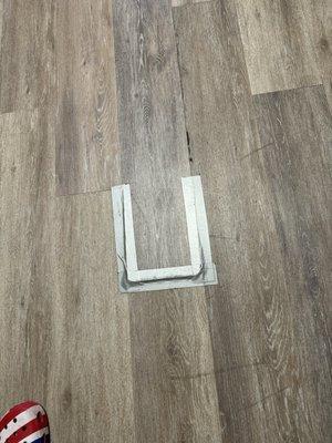 Duct tape on flooring