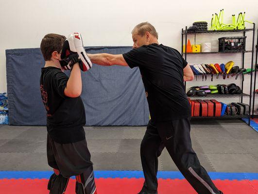 Coach Gerald demonstrating JKD technique