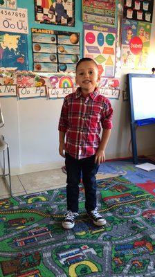 My handsome baby at Discovery Montessori