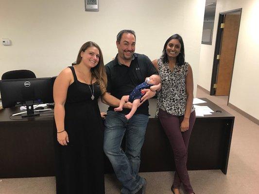 Congratulations Maranda! Uncle Glenn and Sapna all smiles meeting the little guy!!