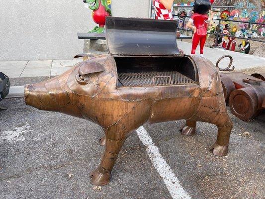 Wanna stand out from the croud this summer? At H group custom bbq's & patios we offer pig charcoal grill bbq's, you name it!