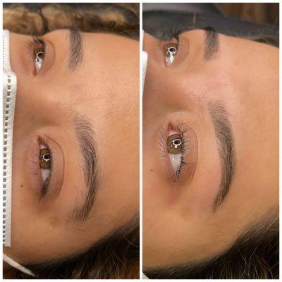 brow wax and lash lift