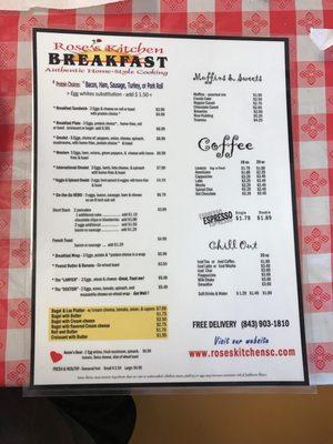 1/28/17 Menu side 2 (Breakfast side)