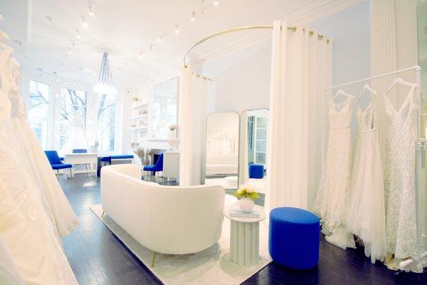 Try on gorgeous wedding dresses at the Brideside Bride showroom!