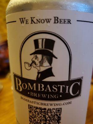 The main  logo for  Bombastic Brewing.