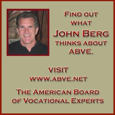 Board Certified Vocational Expert - See video interview on the web above