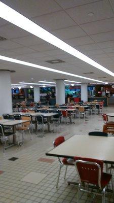 The food court at the Ren Cen