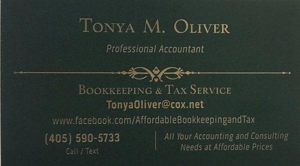 Tonya M Oliver Bookkeeping and Tax Service