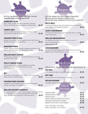 Turtle Creek Cafe Menu