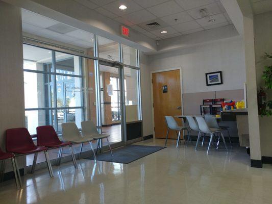 Patient waiting area. With kiddie toys