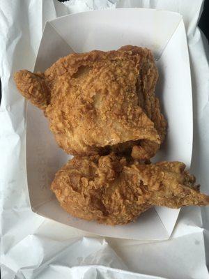 Fried chicken leg and thigh