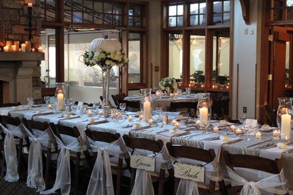 Private event facility rentals for indoor or outdoor receptions, dinners or rehearsal dinners.