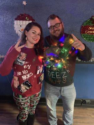 Annual Ugly Christmas Sweater Party!!! 1st & 2nd Place