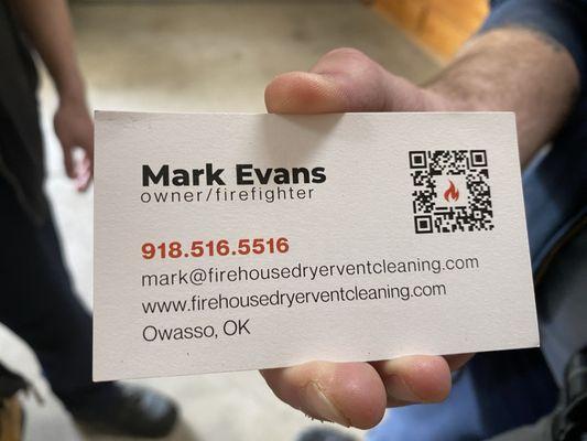 Mark Evans Business Card