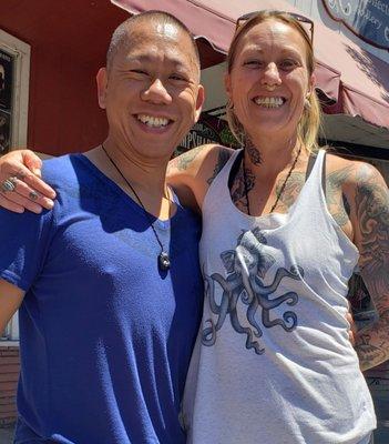 Kristine and me after Sunday 10am yoga class.