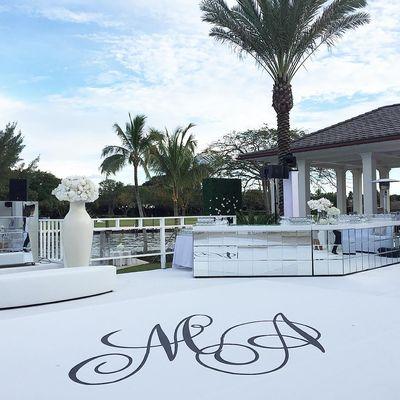 Custom Monogram Wedding Dance floor Wrap