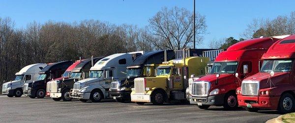 The most truck parking available on I-16!