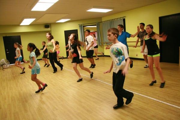 Students enjoying a Tap class at RCDA, one of many styles offered!