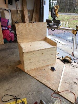 New toy box bench for under a window