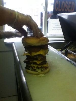 Double Jumbo Western. Not normally on menu, but you can ask for it. More pricey than the other burgers...