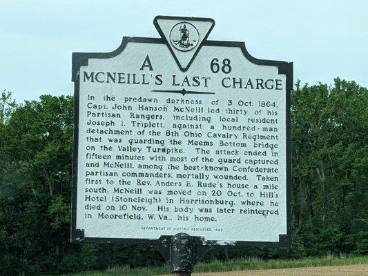 McNeil's Last Charge Historic Marker