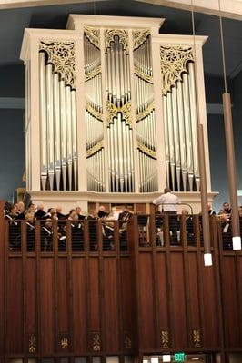 Choir in choir loft.