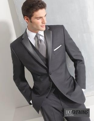 Slim Fit Charcoal Grey Ike Behar