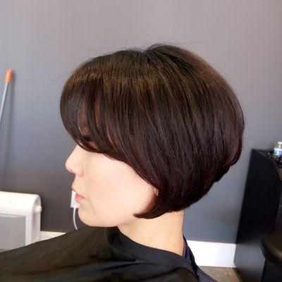 Lovely Classy Bob , Taylored to frame her beautiful features.. Hair by Stylist Erika Marie