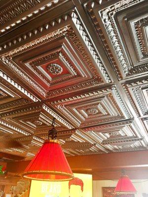 Ceiling in the bar