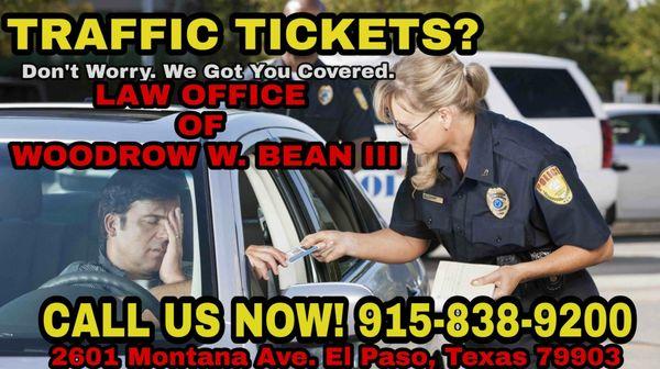 Traffic Tickets ? CALL US NOW 915-838-9200