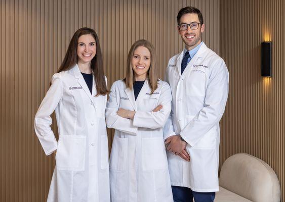 From left to right: Dr. Elizabeth Wallace, Dr. Annelise Dawson, Dr. Gil Weintraub.