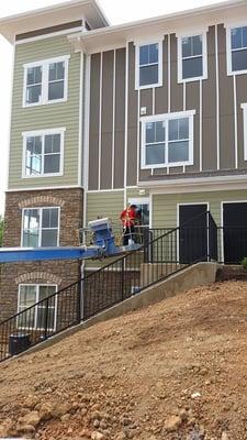 Window Cleaning at a new apartment complex.