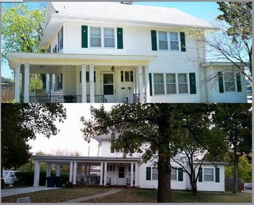 Carport addition in the historic district in Newton, Ks