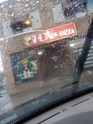 I love pizza on rainy day,,, and sunny days.