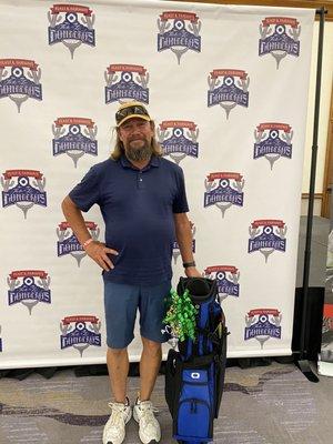 The Lucky Winner of our Golf Bag Give Away!!