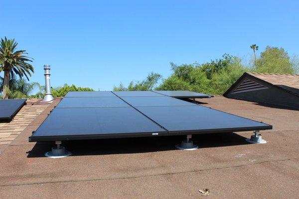 Completed installation of solar panels