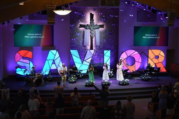 Musical Worship during an Easter Sunday church service