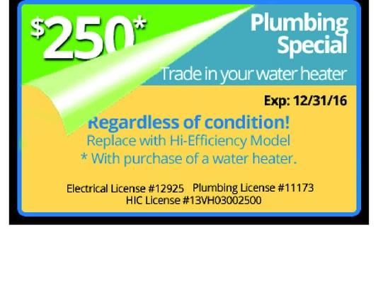 Save with this water heater special