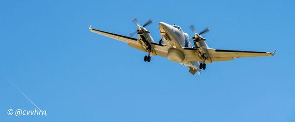 U.S. Border Patrol Beechcraft King Air Multi-role Enforcement Aircraft (MEA) on final