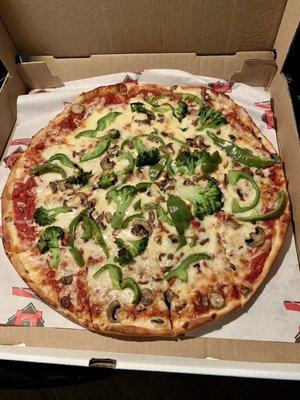 Mushroom and Pepper Pizza