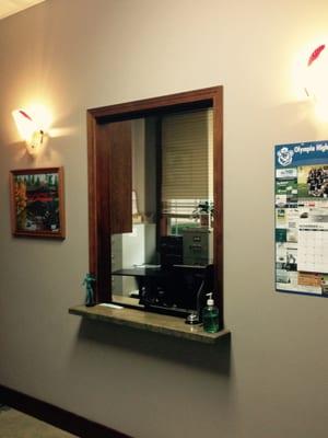 Comstock Physical Therapy Receptionist Window