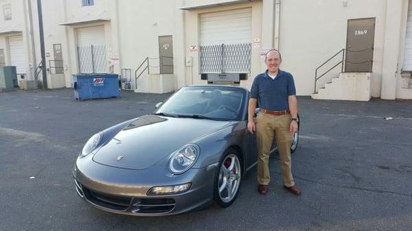 Wade was happy with the results of our repair. Repair and painted front bumper, paint protection film on the bumper, and C-QUARTZ coating.