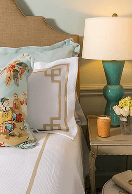 Custom bedding by Jane Wilner Designs - a lovely collection of styles & colors to choose from.