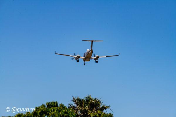 U.S. Border Patrol Beechcraft King Air Multi-role Enforcement Aircraft (MEA) on final